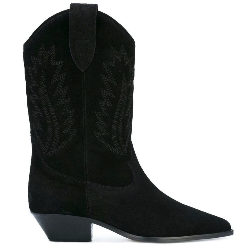 ISABEL MARANT Dallin Suede Western Cowboy Boots